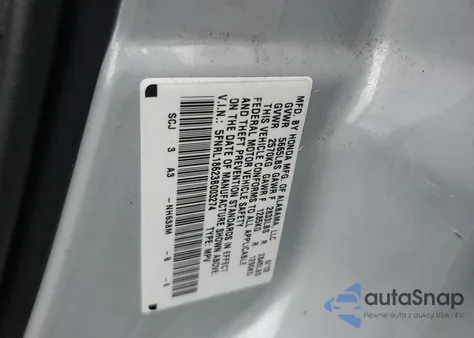 2003 Honda Odyssey Ex z USA, uszkodzony, nr VIN 5FNRL18623B003274